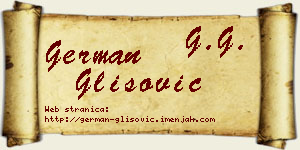 German Glišović vizit kartica